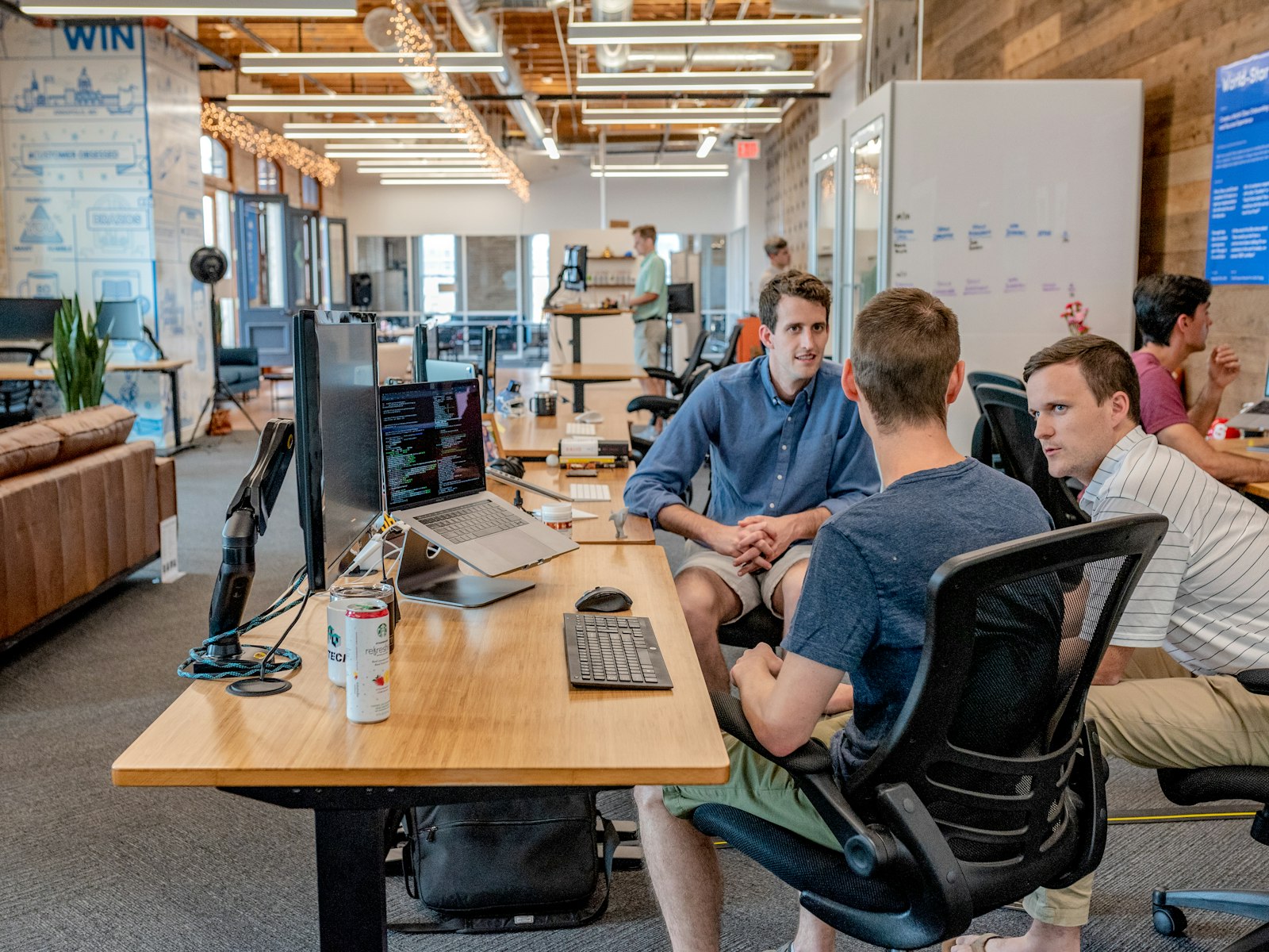 Partners meeting in an office